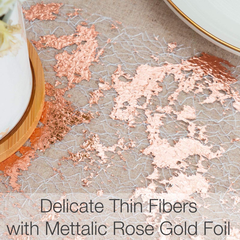PapaKit Sparkle Metallic Rose Gold Thin Table Runner 11"x84", Pack of 2 for Holidays, Wedding, Parties and Everyday Decoration - Image 3